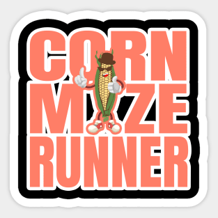 corn maze runner Sticker